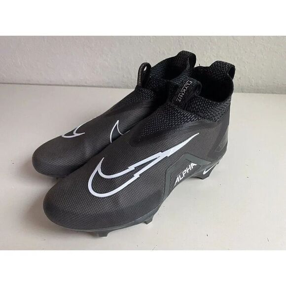 Men's  Sz 10.5 Nike Alpha Menace Elite 3 Black Football Cleats CT6648-010 NEW - Picture 10 of 13